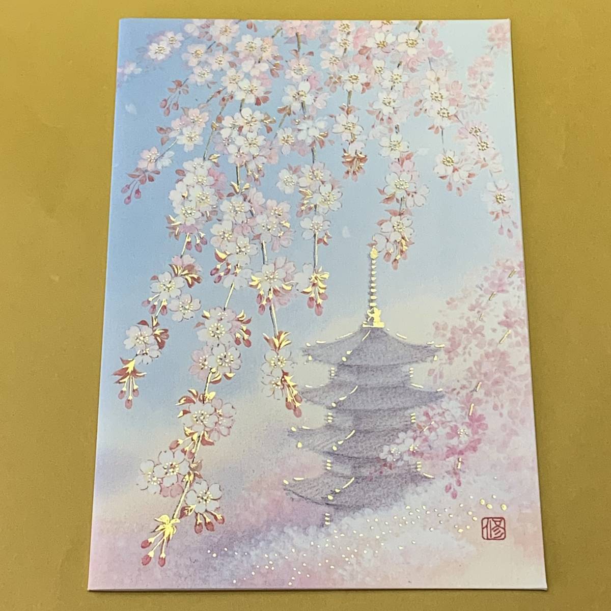 和風クリスマスカード＜梅・歌舞伎・桜＞３枚セット_画像8