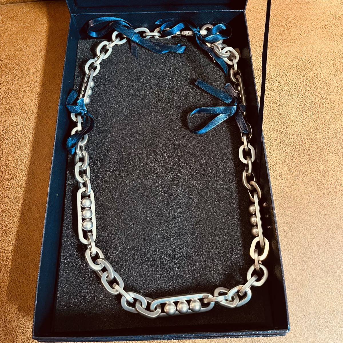 PRADA chain jewels プラダ チェーンネックレス シルバー アクセサリー 新品 正規店購入品_画像1