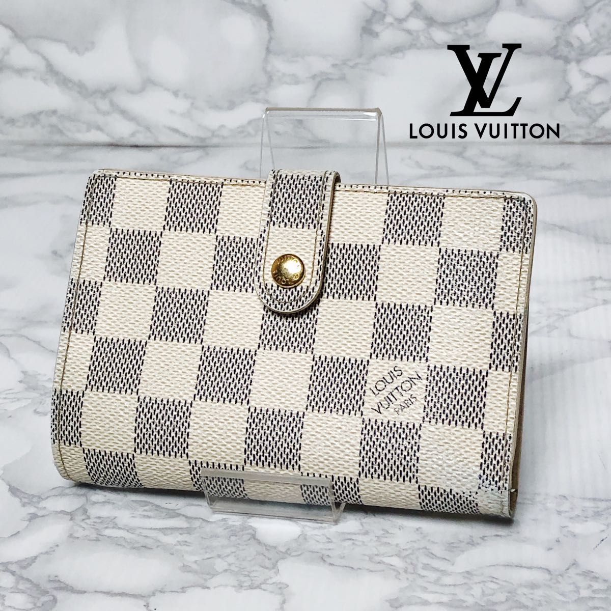 LOUIS VUITTON ルイヴィトンダミエ ダミエ アズール がま口財布 二