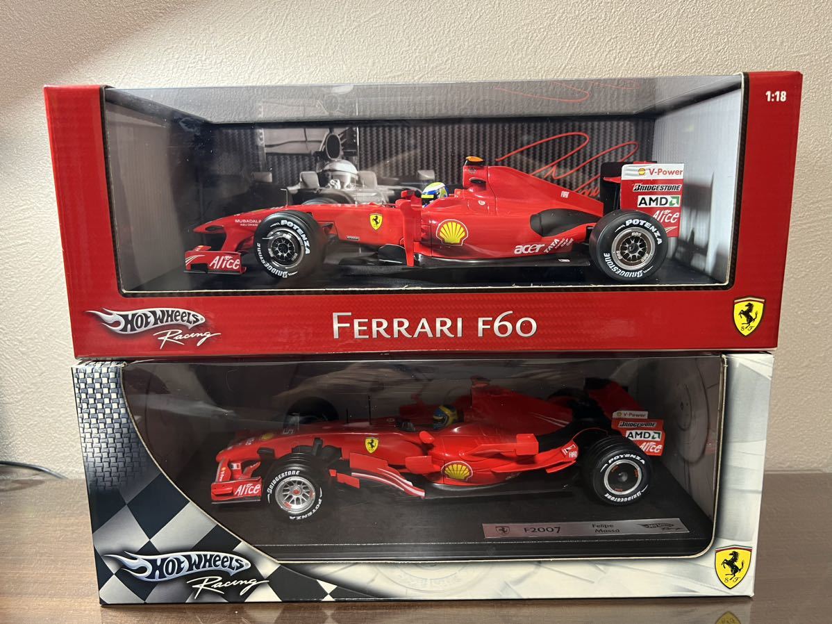 ホットウィール　マテル F1 1/18 フェラーリF60 F2007 2台セットフェリペ・マッサ Felipe Massa HOT Wheels Racing ミニカー