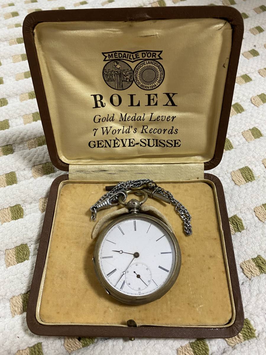 翌日発送可能】 ROLEX ロレックスの古いケース付き アンティーク懐中