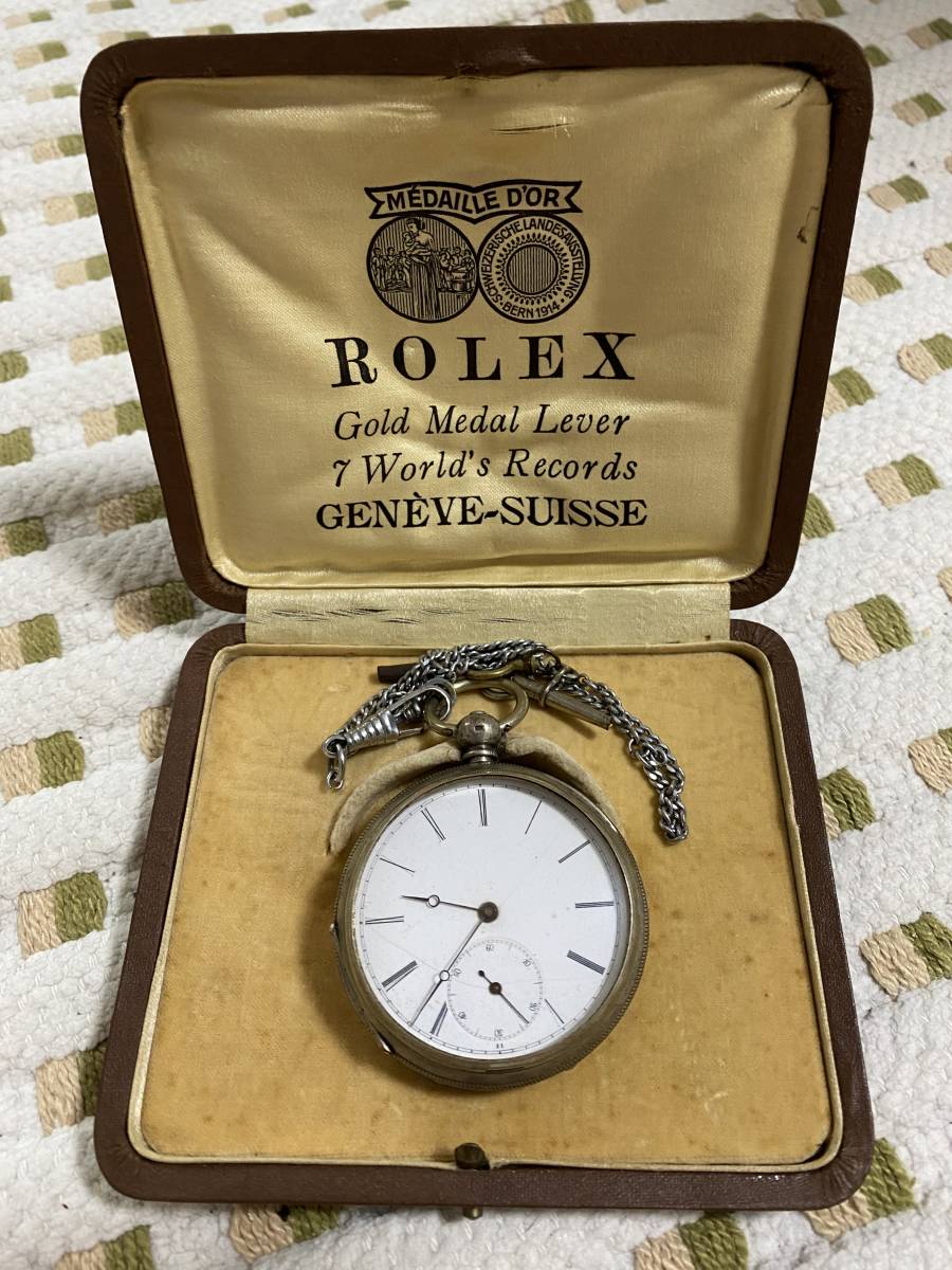 ROLEX　ロレックスの古いケース付き　アンティーク懐中時計_画像1