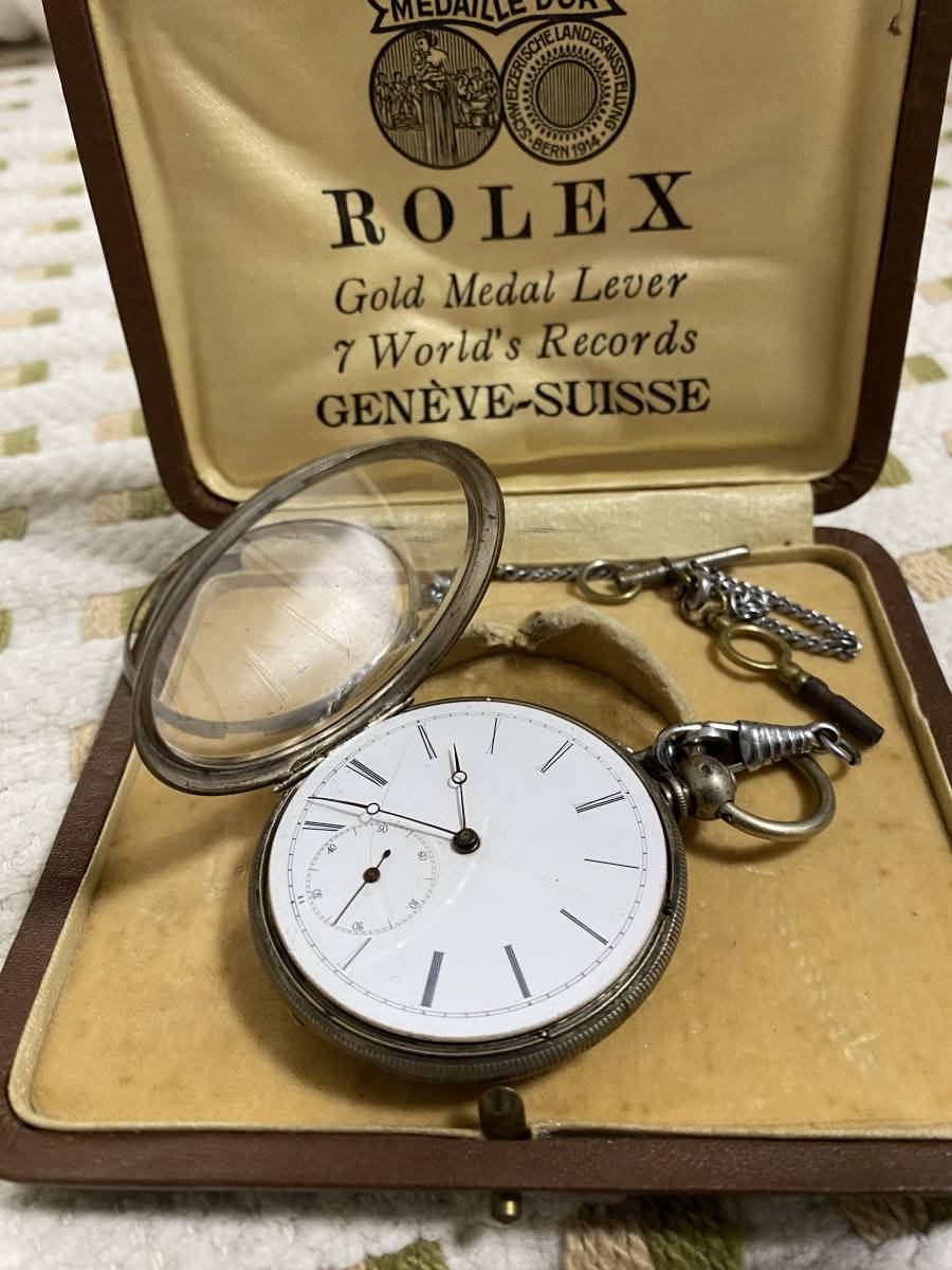 ROLEX　ロレックスの古いケース付き　アンティーク懐中時計_画像4