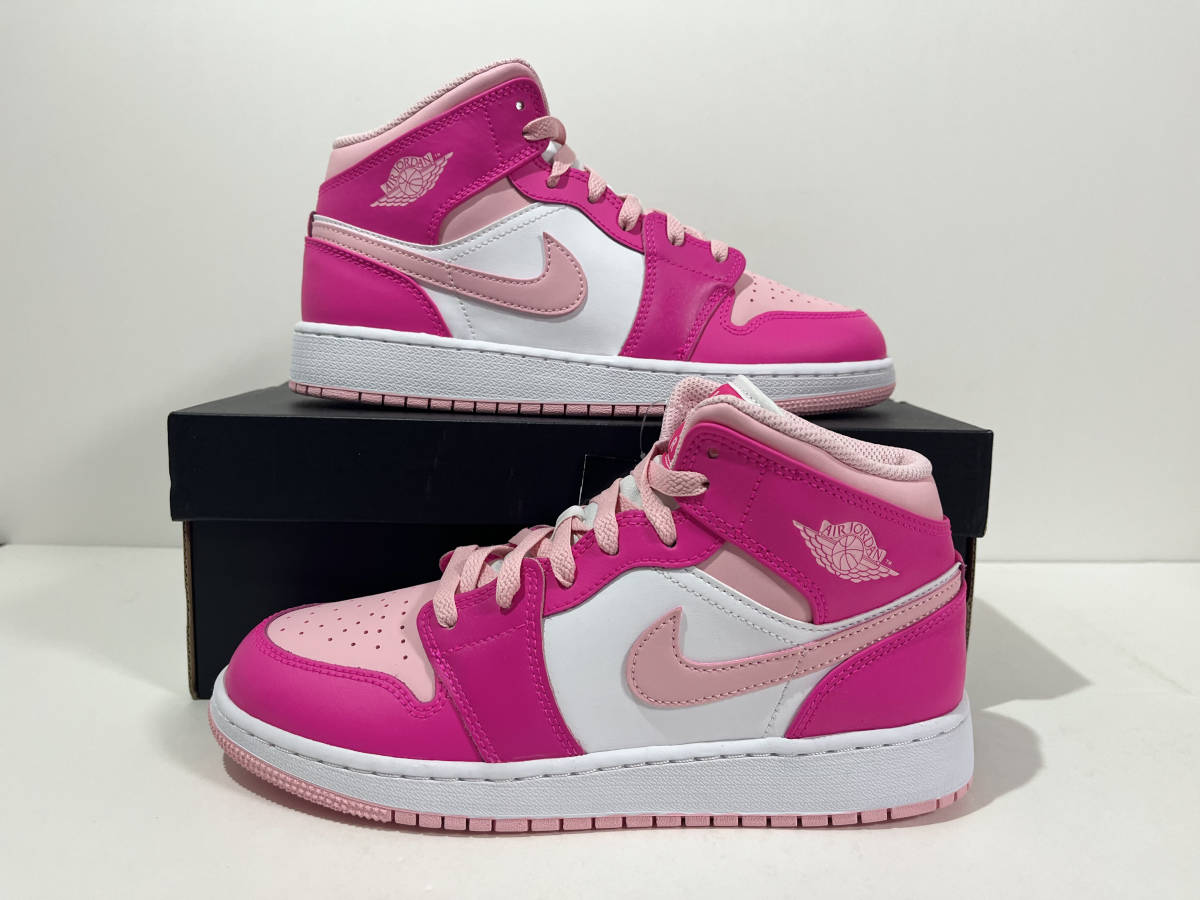 【送料無料】【新品】24.5cm NIKE AirJordan1 Mid GS ナイキ エアジョーダン1 MID ミディアムソフトピンク FD8780-116