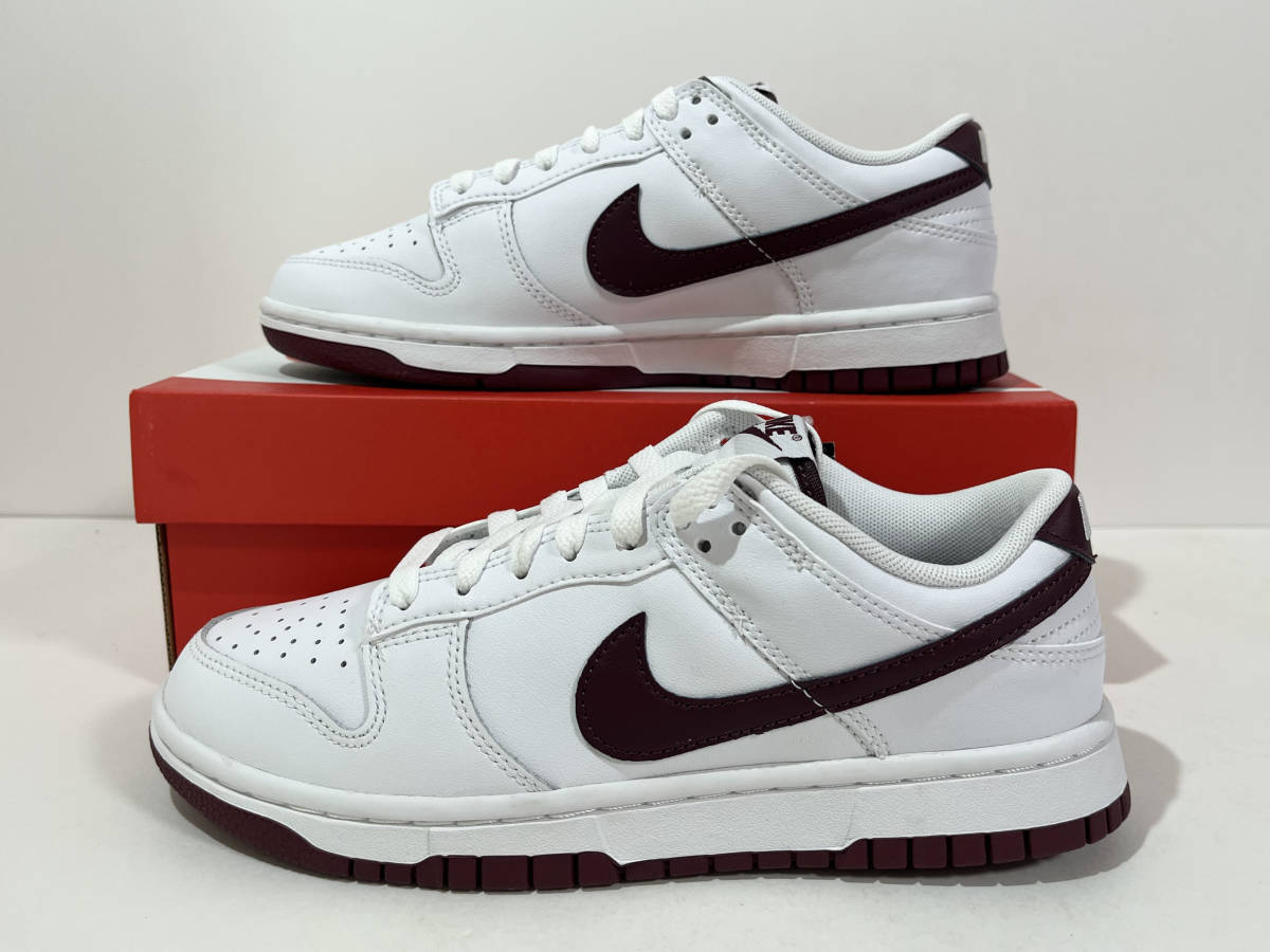 【送料無料】【新品】24cm NIKE DUNK LOW　White/Night Maroon　ナイキ ダンク ロー　ホワイト/ナイトマルーン_画像3