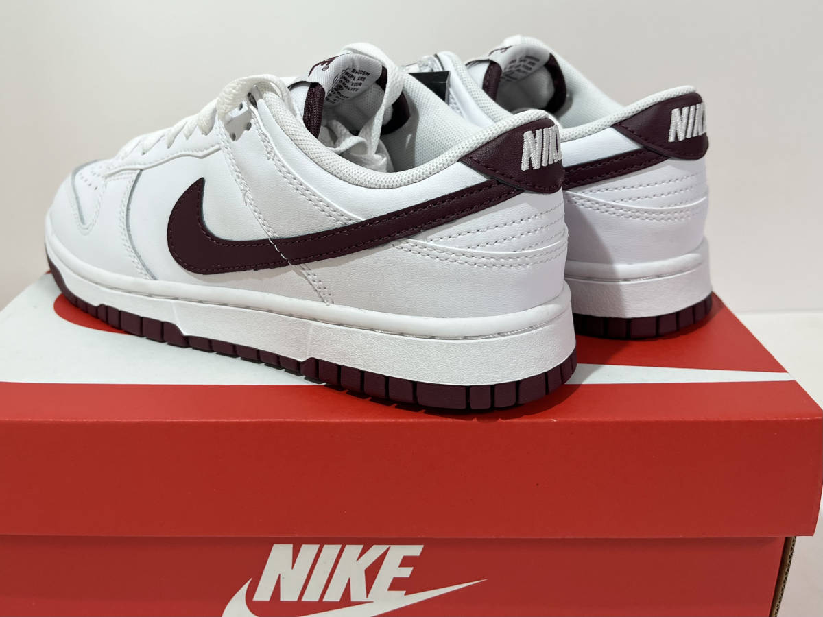 【送料無料】【新品】24cm NIKE DUNK LOW　White/Night Maroon　ナイキ ダンク ロー　ホワイト/ナイトマルーン_画像4