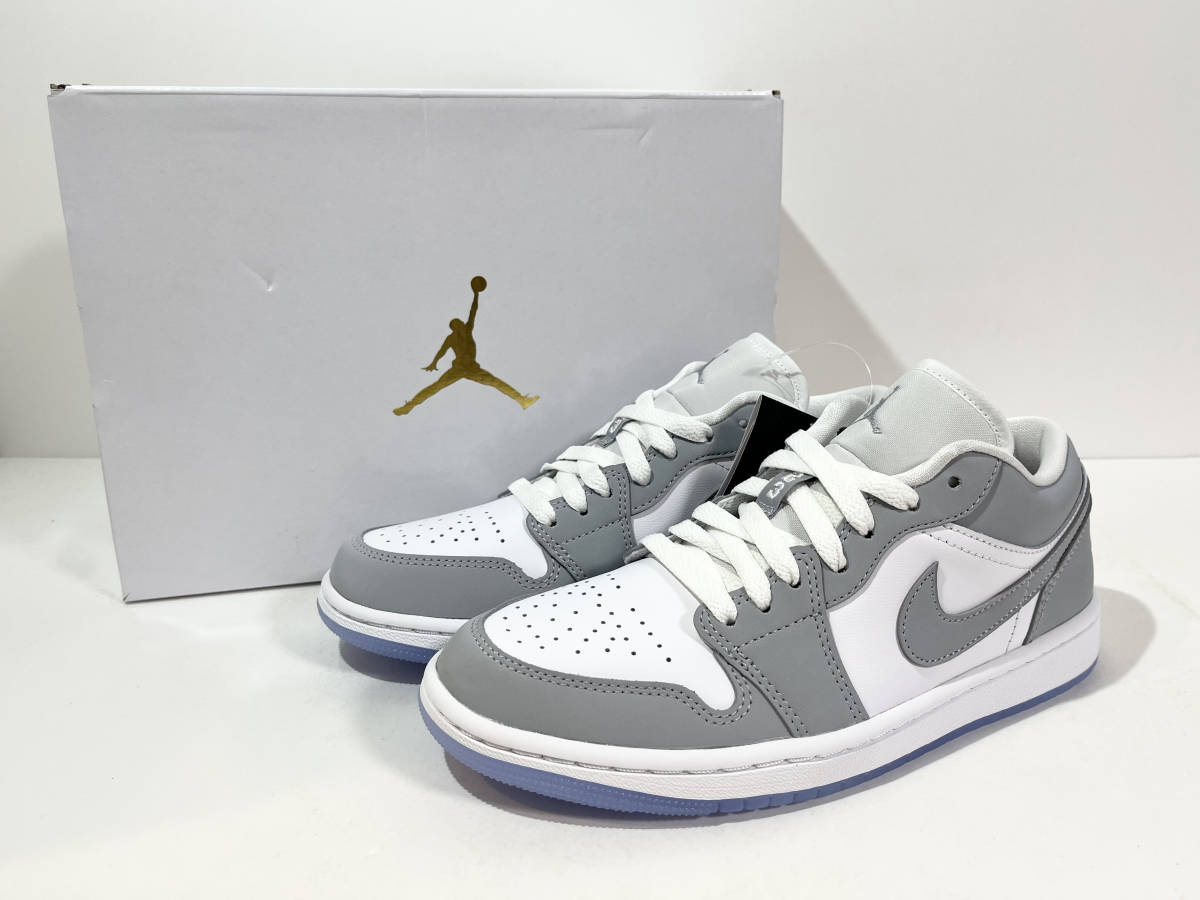 【送料無料】【新品】24.5cm NIKE WMNS AIRJORDAN1 LOW WOLF GREY　ナイキ ウィメンズ エアジョーダン1ロー　ウルフグレー_画像2