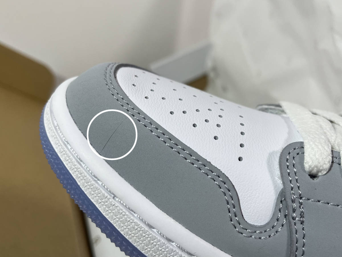 【送料無料】【新品】24.5cm NIKE WMNS AIRJORDAN1 LOW WOLF GREY　ナイキ ウィメンズ エアジョーダン1ロー　 ウルフグレー