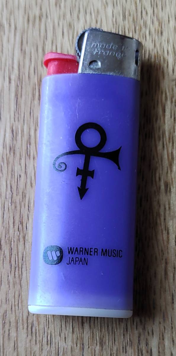 レア 美品 オフィシャル 正規品 prince プリンス シンボル ライター パープル 紫 WARNER MUSIC JAPAN 縦6㎝×横2㎝