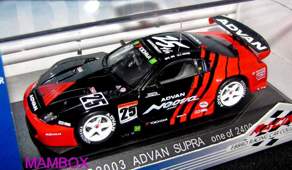 【Ma】EB☆1/43 43466 アドバン スープラ JGTC2003 ブラック 2400台限定_画像1