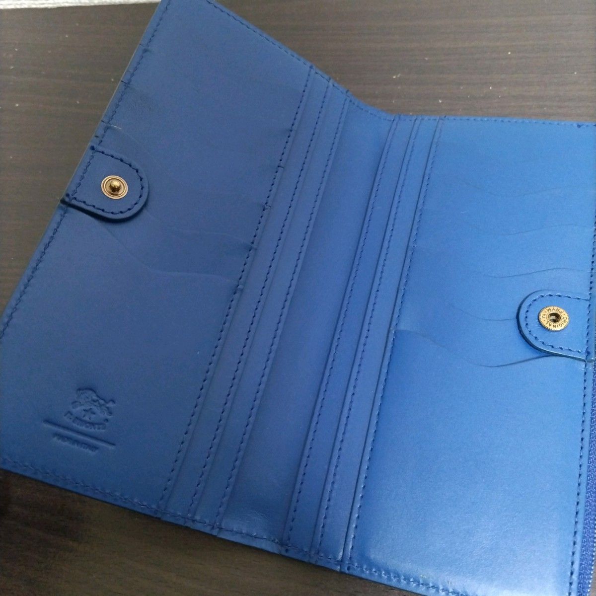 新品 イルビゾンテ 本革 レザー 財布 長財布 ウォレット ブルー ネイビー