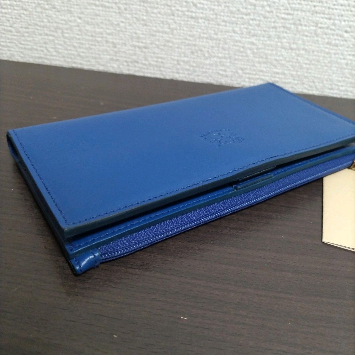 新品 イルビゾンテ 本革 レザー 財布 長財布 ウォレット ブルー ネイビー