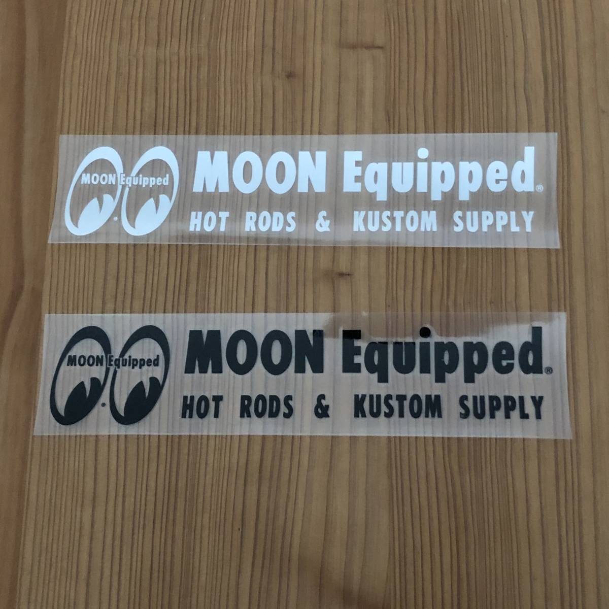 mooneyes MOON Equipped ロゴ ステッカーホワイト 白 84円発送可 抜きデカール デカール ムーンアイズ hot rods and kustom supply_他のカラーも別で出品しております。