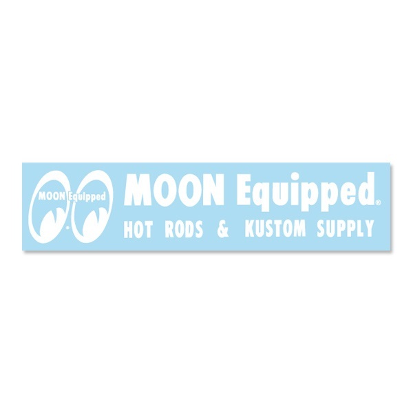 mooneyes MOON Equipped ロゴ ステッカーホワイト 白 84円発送可 抜きデカール デカール ムーンアイズ hot rods and kustom supply_画像2