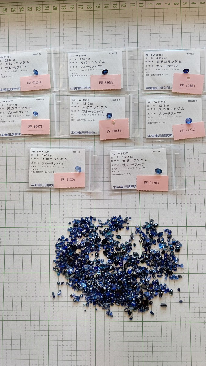 注文割引 深いブルーが美しいサファイアルース大量出品約59.53g/297.65