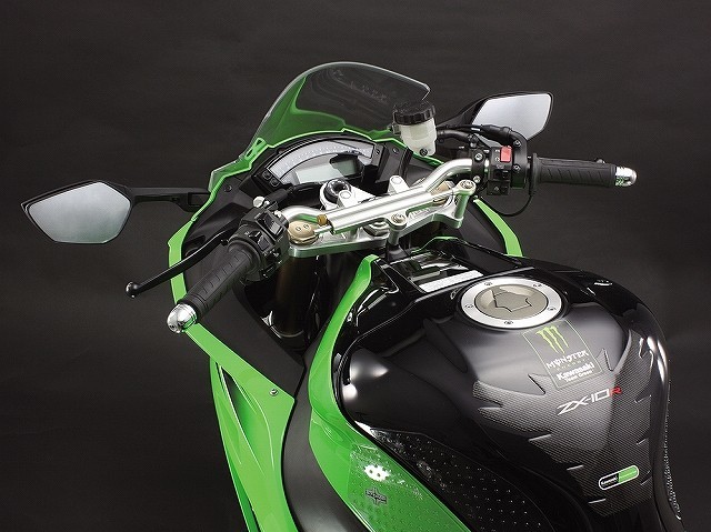 ハリケーン HBK663AS バーハンドルキット シルバー ZX-10R('11.'12)ABS車は不可 ハンドル ハンドルセット_画像2