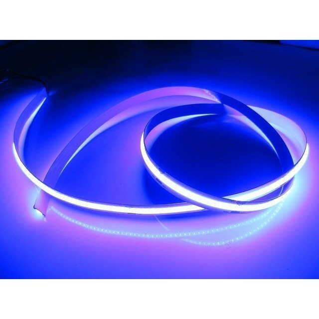 12v COB 面発光 LED テープライト 1ｍ巻き 極薄2mm 青 ブルー 色ムラなし カット使用可能 デイライト メール便送料無料/2の画像2