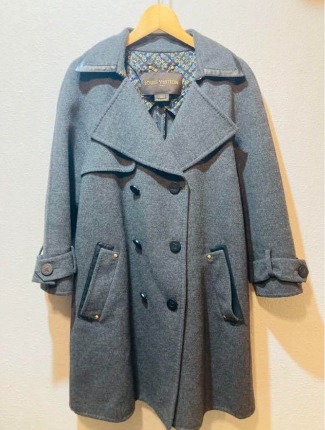 Louis Vuitton ルイ・ヴィトン コート ベルト付き モノグラム カシミヤ ウール