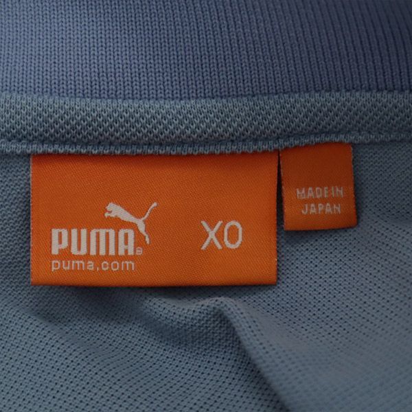 プーマ ロゴ刺繍 半袖 ポロシャツ XO ブルー PUMA ビッグサイズ 鹿の子地 メンズ 230913_画像8