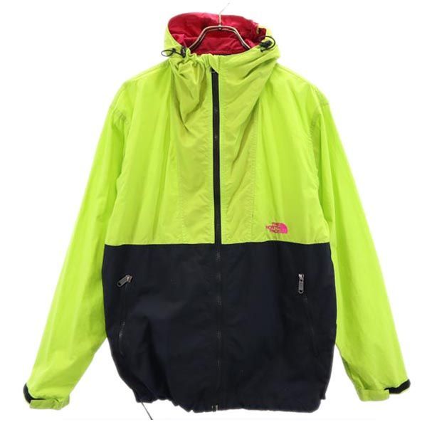 ノースフェイス アウトドア コンパクトジャケット L 黄緑 他 THE NORTH FACE NP11920 ナイロン フード ロゴ メンズ 230926