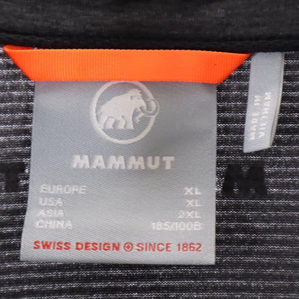 マムート ハーフジップ アウトドア ジャケット 2XL グレー系 Mammut ロゴ 裏起毛 ビッグサイズ メンズ 230927_画像8