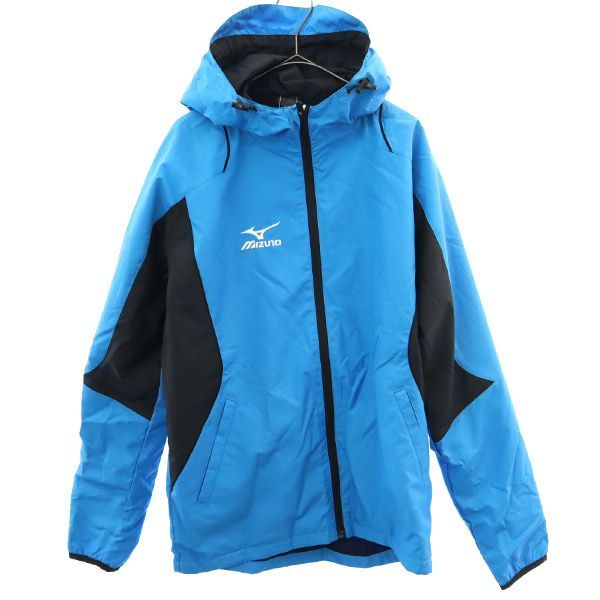 未使用 ミズノ ユーリオンアイスコラボ 刺繍 ジップアップジャケット M ブルー MIZUNO YURI ON ICE ロゴ メンズ 230928