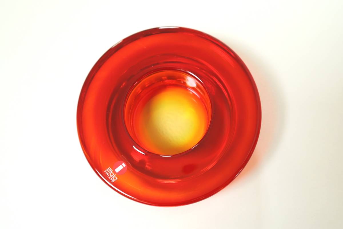 箱入未使用ヴィンテージ☆Haloハロ キャンドルホルダー RED☆Harri Koskinen ハッリ コスキネン☆Iittala イッタラ