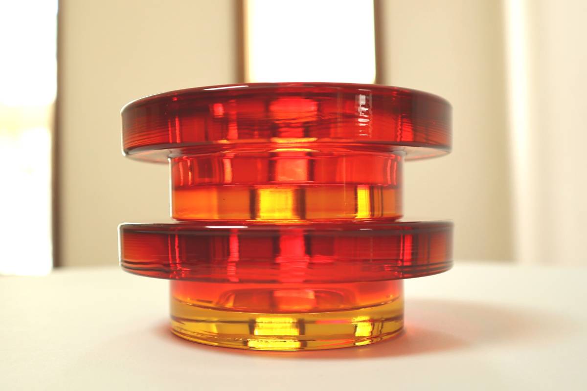 箱入未使用ヴィンテージ☆Haloハロ キャンドルホルダー RED☆Harri Koskinen ハッリ コスキネン☆Iittala イッタラ