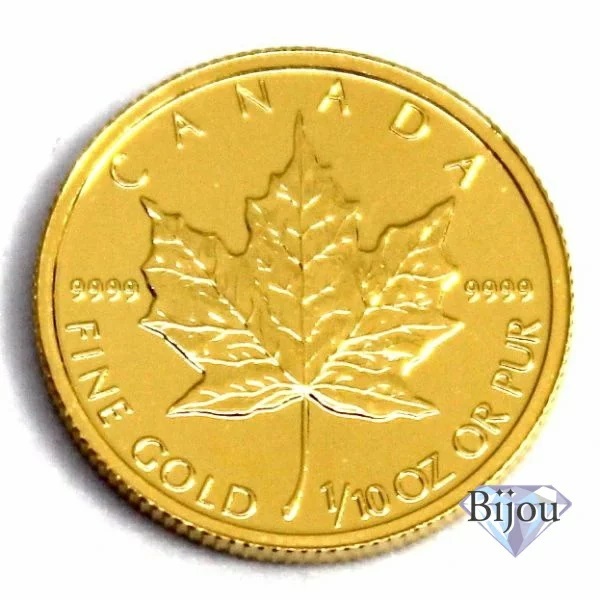  Maple leaf gold coin 1/10 ounce 2005 year original gold 24 gold 3.11g clear case go in used beautiful goods written guarantee attaching free shipping gift 