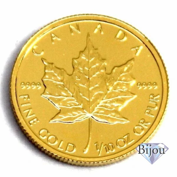  Maple leaf gold coin 1/10 ounce 1993 year original gold 24 gold 3.11g clear case go in used beautiful goods written guarantee attaching free shipping gift 