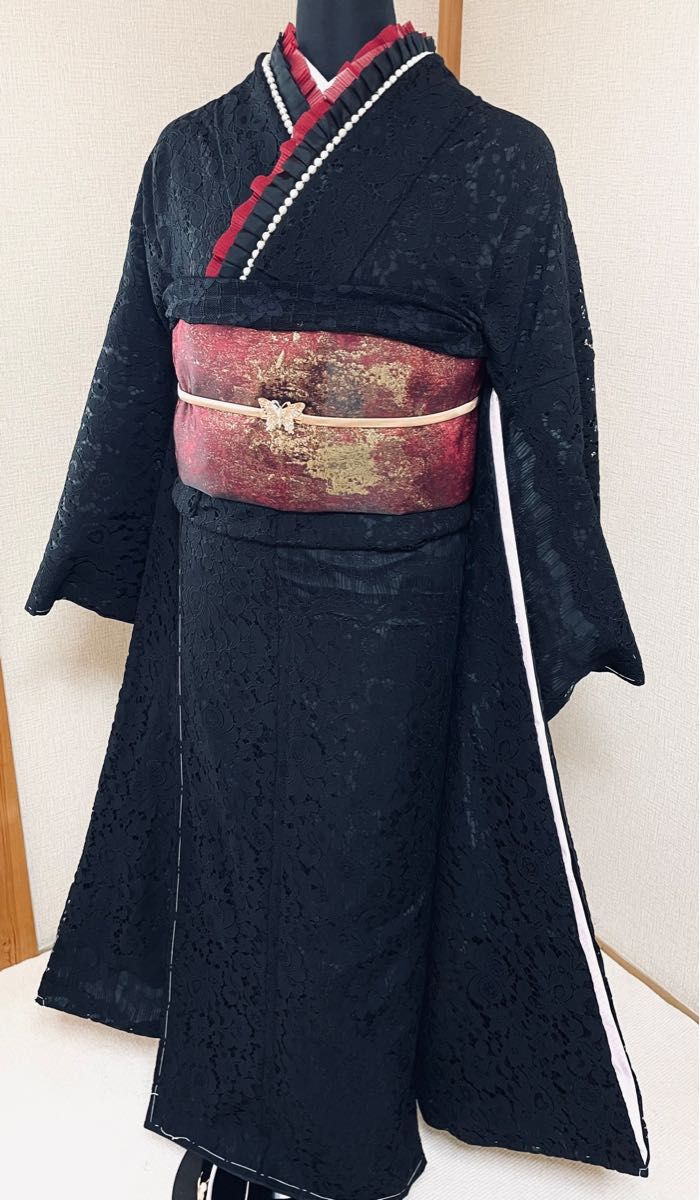 新品 振袖 着物 九点セット 洗える 総レース 袋帯 草履 成人式 おしゃれ