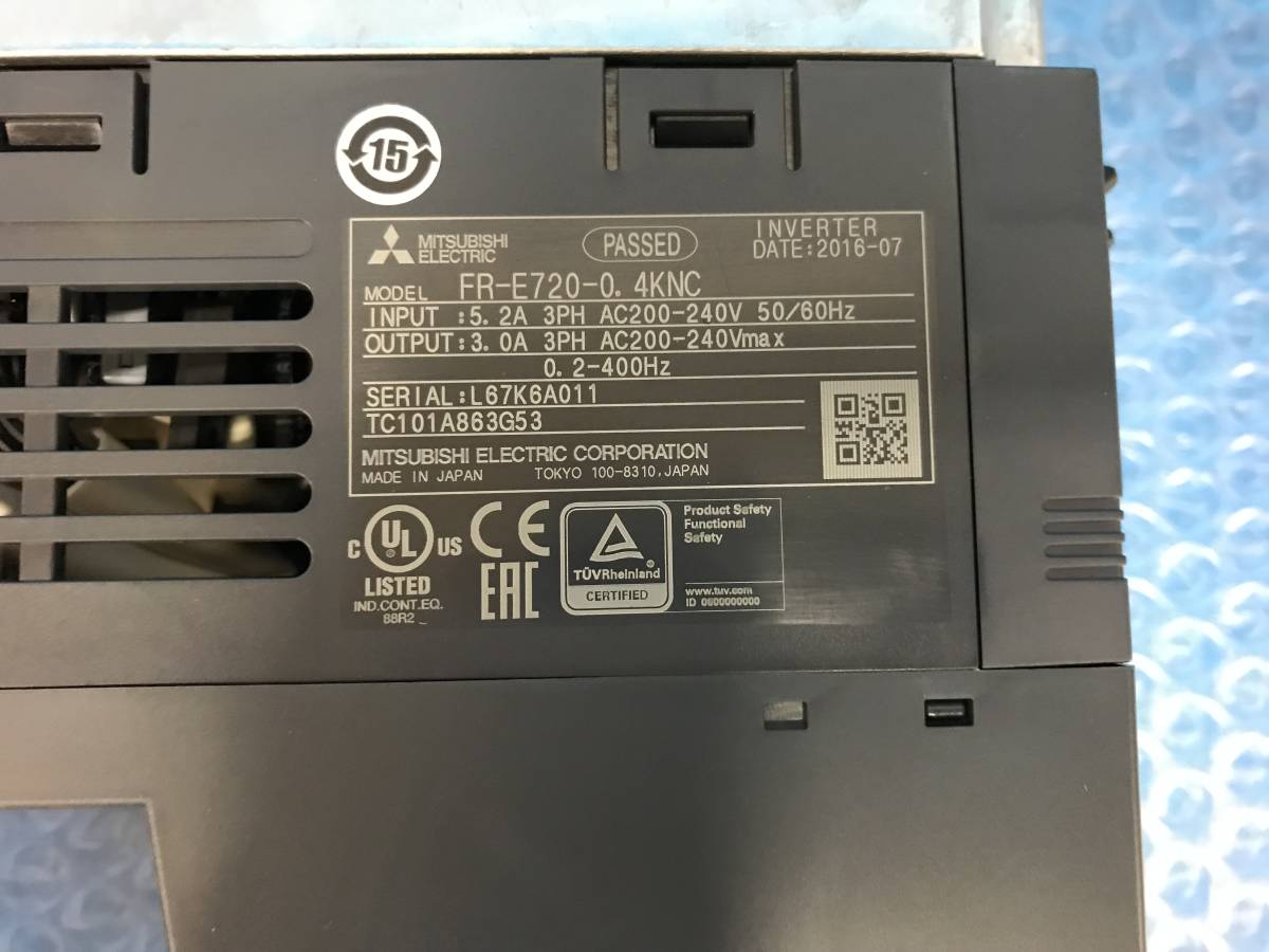[CK19908] MITSUBISHI ELECTRIC 三菱電機 インバータ FR-E720-0.4KNC 動作保証_画像3