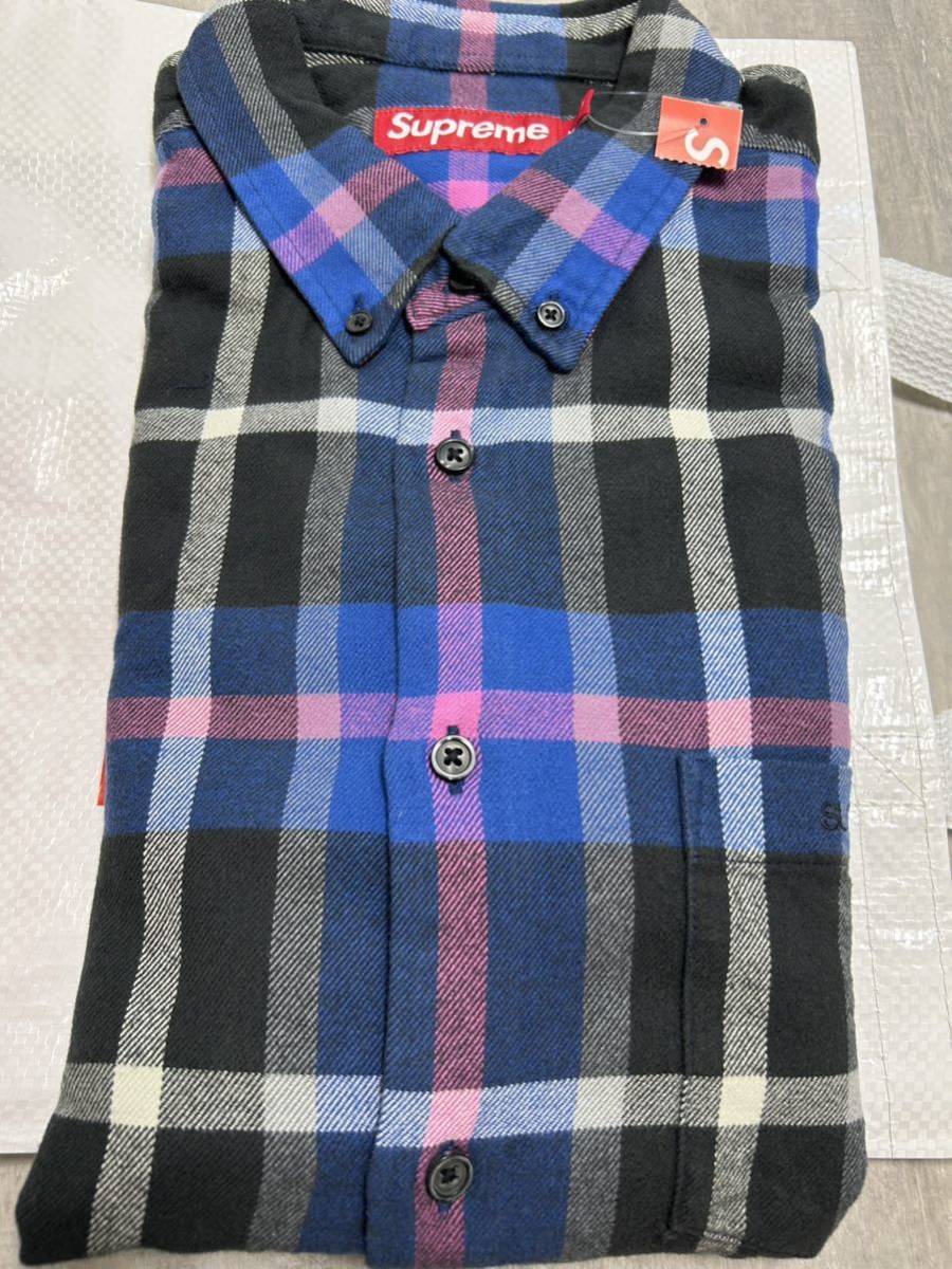 送料無料・Mサイズ】Supreme 23aw Plaid Flannel Shirt / Blue