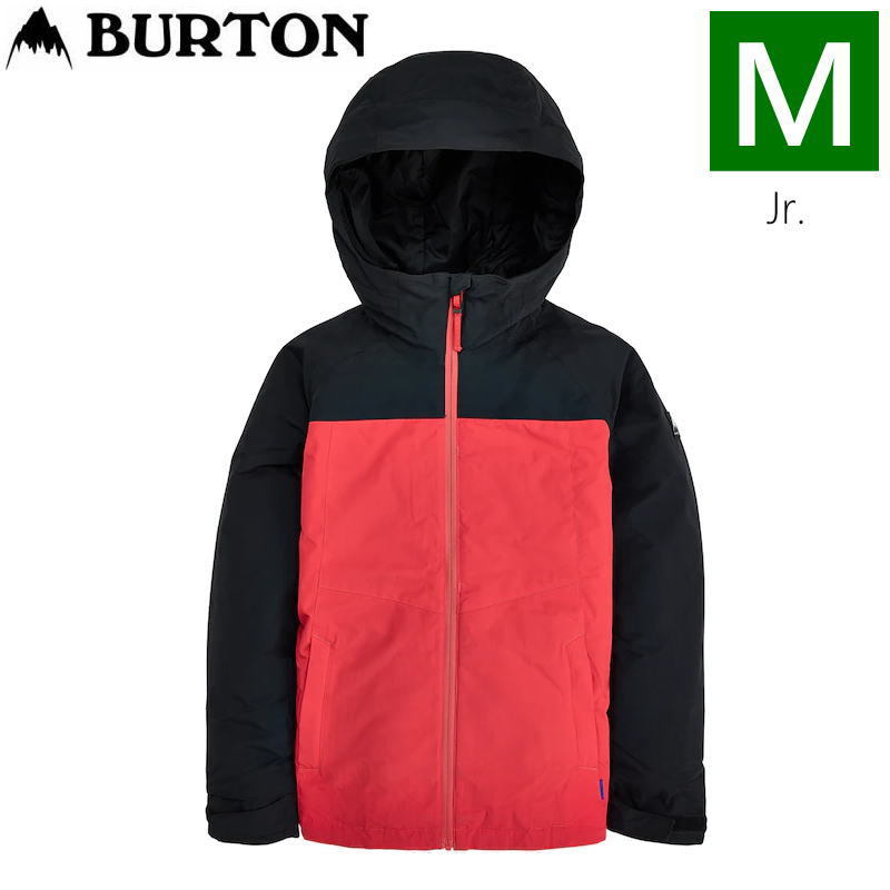 23-24 BURTON BOYS LODGEPOLE JKT カラー:TRUBLK TOMATO Mサイズ 子供用 スノーボード スキー ジャケット JACKET 日本正規品