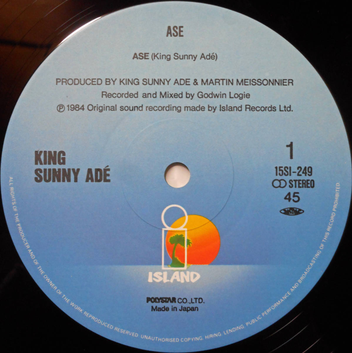 ◆KING SUNNY ADE AND HIS AFRICAN BEATS/ASE (JPN 12) -Stevie Wonder_画像2