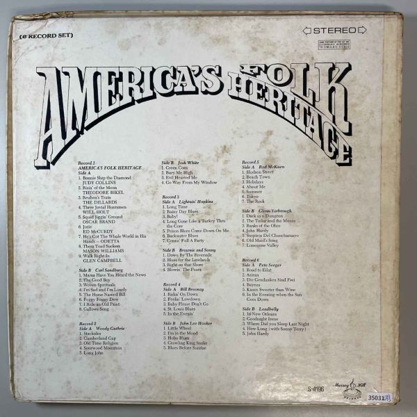 35031★美盤【US盤】 V.A. / America's Folk Heritage/Judy Collins/John Lee Hooker 他_画像2