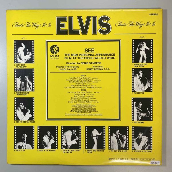 35609【日本盤】 Elvis Presley / Elvis-That's the Way It Is ※帯付き_画像3