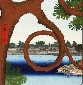 額装 歌川広重 (Utagawa Hiroshige) 木版画　No89 上野山内月のまつ 　 名所江戸百景 自宅に届いて直ぐに飾れる、やはり広重は凄い!!_画像10