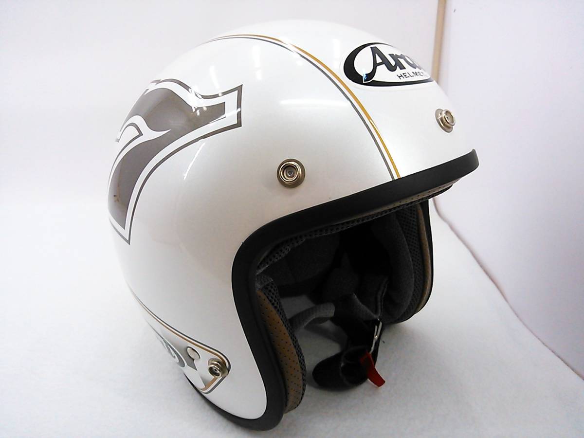 【送料無料】良品 Arai アライ CLASSIC MOD クラシック CAFE RACER カフェレーサー Mサイズ ジェットヘルメット_画像7