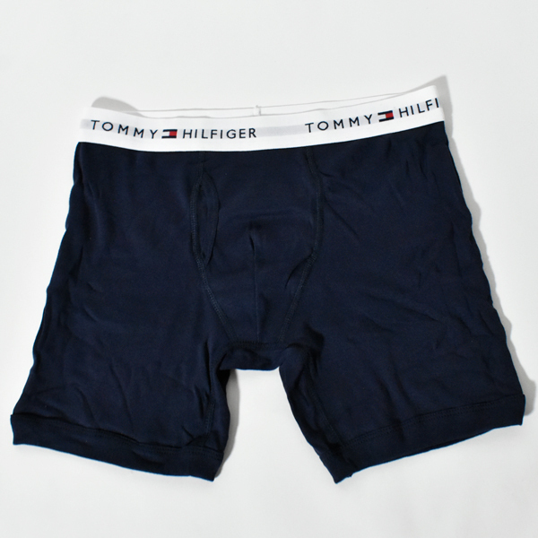 【新品】TOMMY HILFIGER トミーヒルフィガー メンズ ボクサーパンツ 3枚セット 下着 ネームロゴ USサイズ / Lサイズ 09TE015 619_画像3