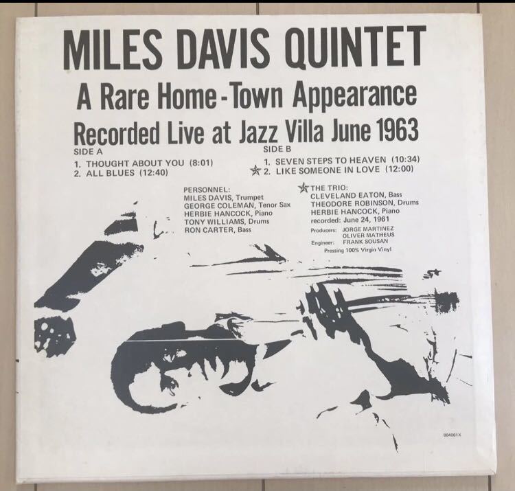 ■MILES DAVIS■マイルスデイヴィス■In St.Louise / 1LP / Recorded Live ar Jazz Villa June 1963 / 歴史的名盤 / レコード / アナログ_画像2