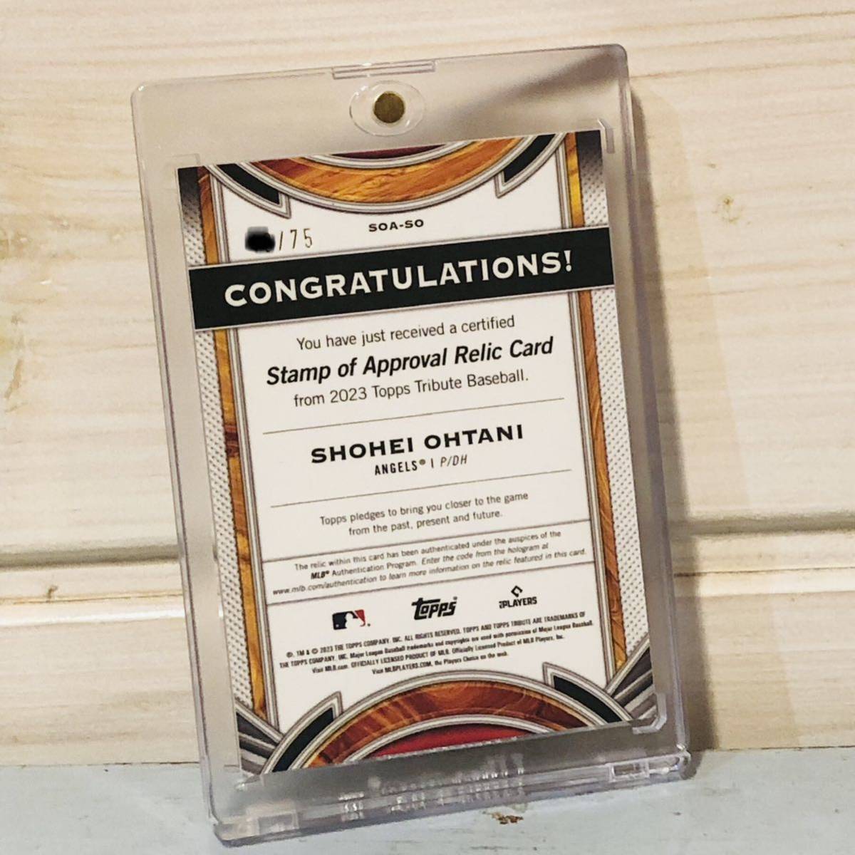 ☆希少☆ 大谷翔平 topps パッチ カード ジャージナンバー エンゼルス