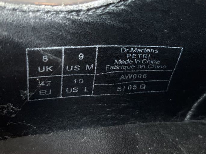 公式の 革靴 ドクターマーチン Dr.Martens 希少 先端鉄 黒 26.5cm EU42