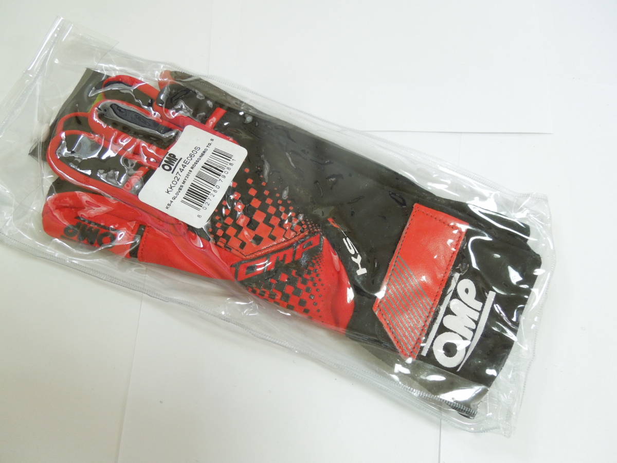 ＯMPカートグローブKS-4レッド/ブラック（KS-4 GLOVES RED/BLACK SIZE S )新品の画像1