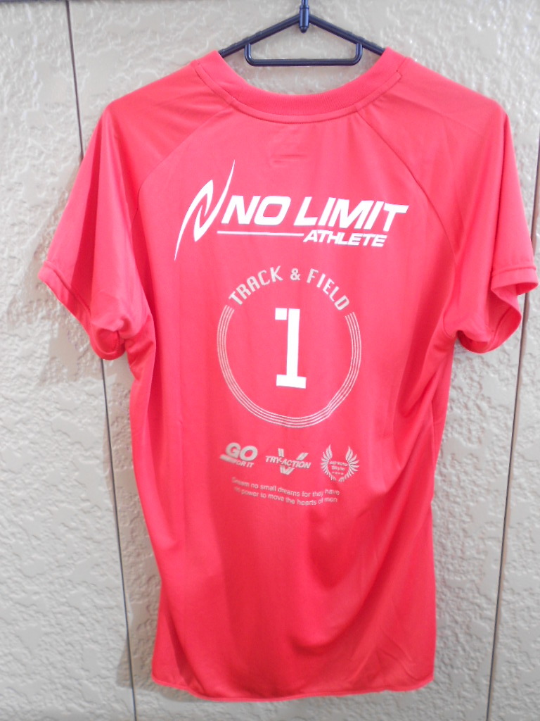 ◎未使用ニシ・スポーツ ニシNISHI 陸上 アスリートプライドTシャツ 半袖シャツMサイズ レッド NO LIMIT ATHLETE N63-082◎_画像4