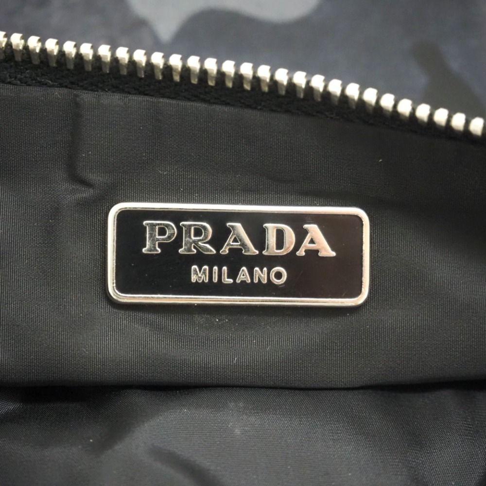 PRADA プラダ 三角プレート ポーチ 迷彩 箱付き カモフラ ナイロン