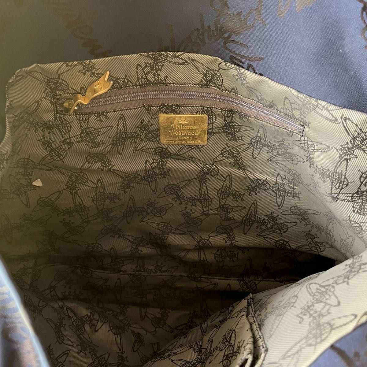 希少 Vivienne Westwood ヴィヴィアンウエストウッド トートバッグ ネイビー 大容量