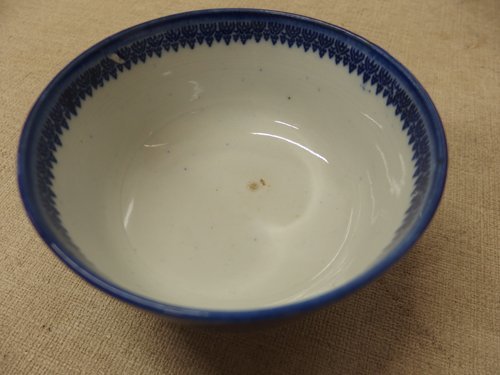 0930510w【有田焼 みじんこ 碗 ７客】染付/青花/和食器/鉢/φ10.9×H6.3cm程/中古品_画像4