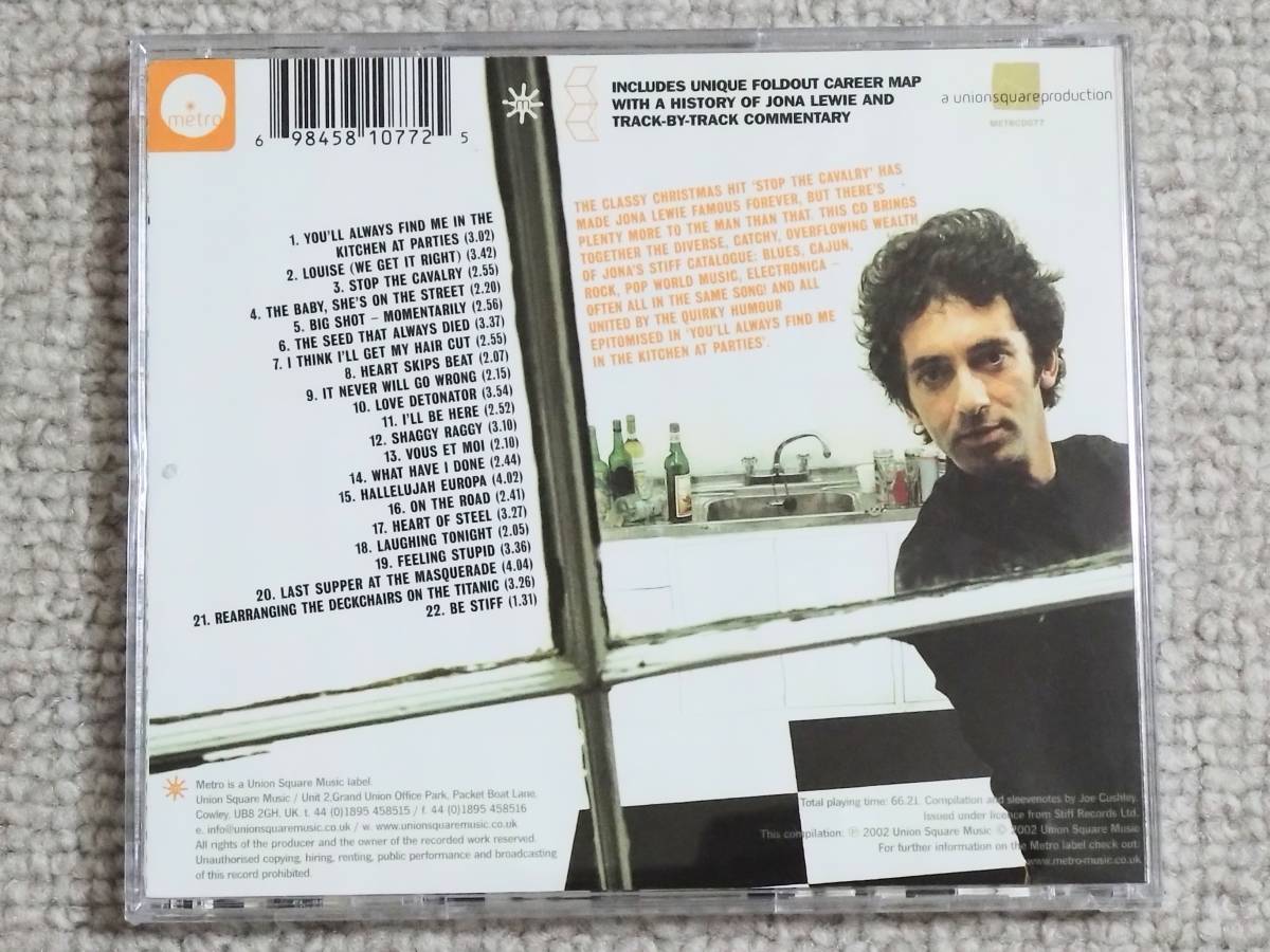 ●美品CD Jona Lewie/ジョナ・ルウィ『The Best Of Jona Lewie』●輸入盤/UKパブ・ロック/STIFF_画像2