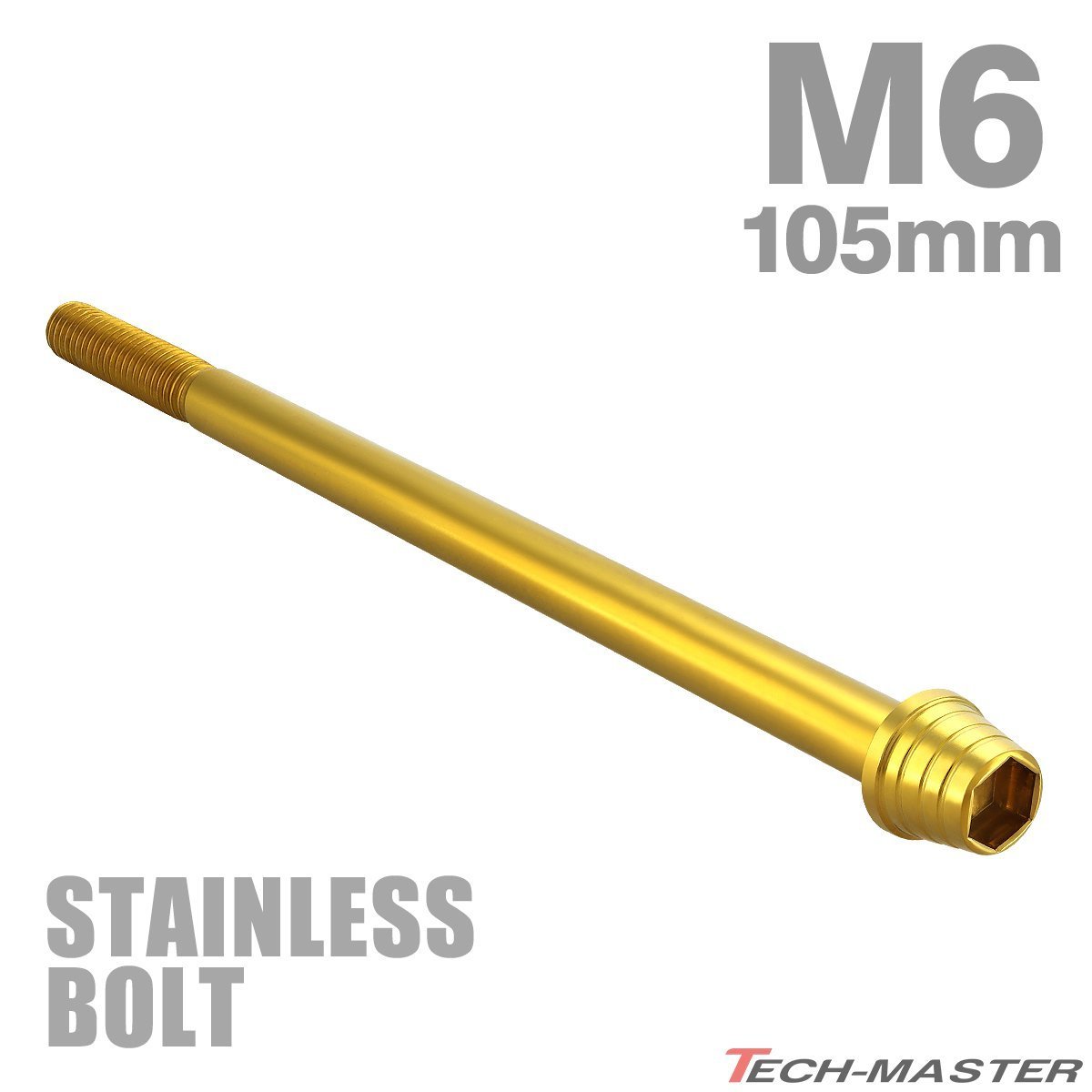 M6×105mm P1.0 キャップボルト テーパーシェルヘッド ステンレス ゴールド カウル フェンダー エンジン 車 バイク カスタム 1個 TB0326_画像1